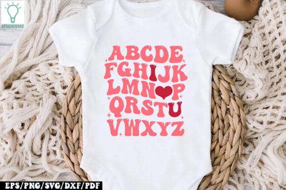 Alphabet Valentine I Love You Retro SVG Review