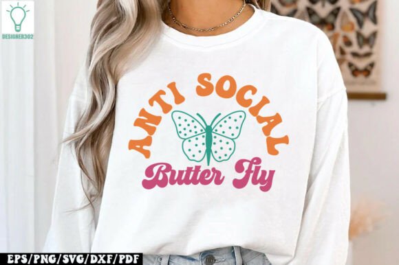 Anti Social Butterfly Retro SVG Review