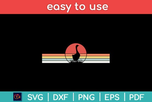 Goose Sunset Vintage Retro Svg Png File Review