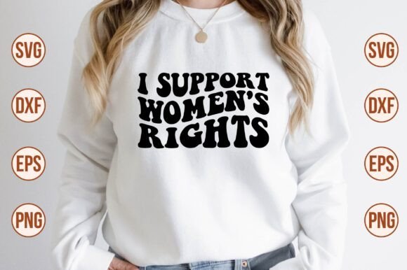 I Support Women s Rights Retro SVG