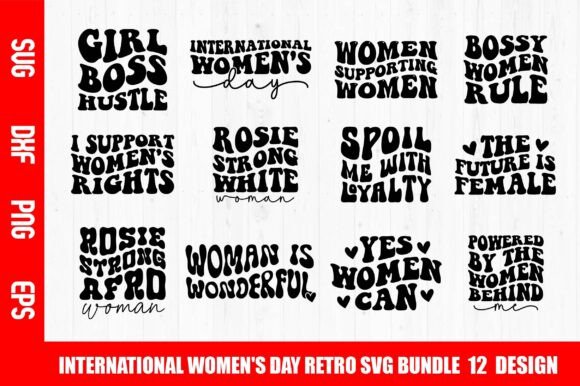 International Women s Day Retro SVG Bund