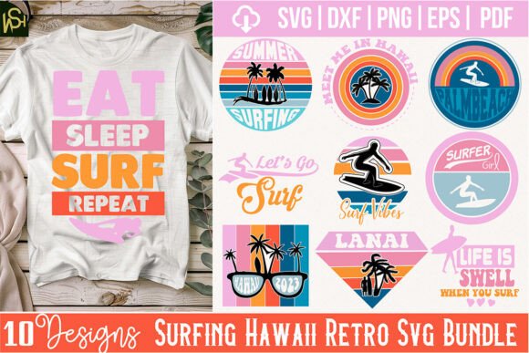 Surfing Hawaii Retro Svg Bundle Review